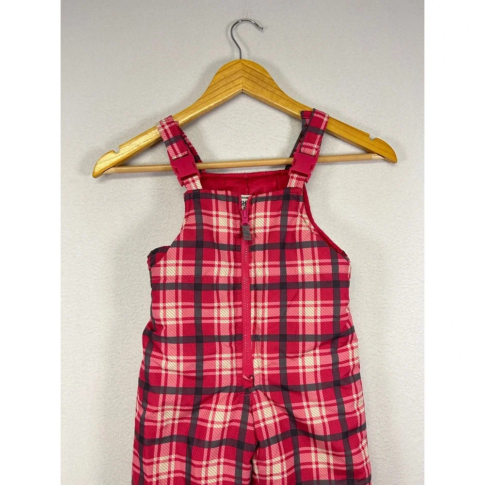 Winter OshKosh Bgosh Kids 2T Pink‎ Plaid Insulated Snow Bib Overalls B2117S46-KO